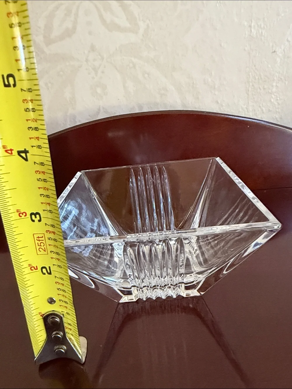 Tiffany & Co. Clear Crystal Square Serving Bowl